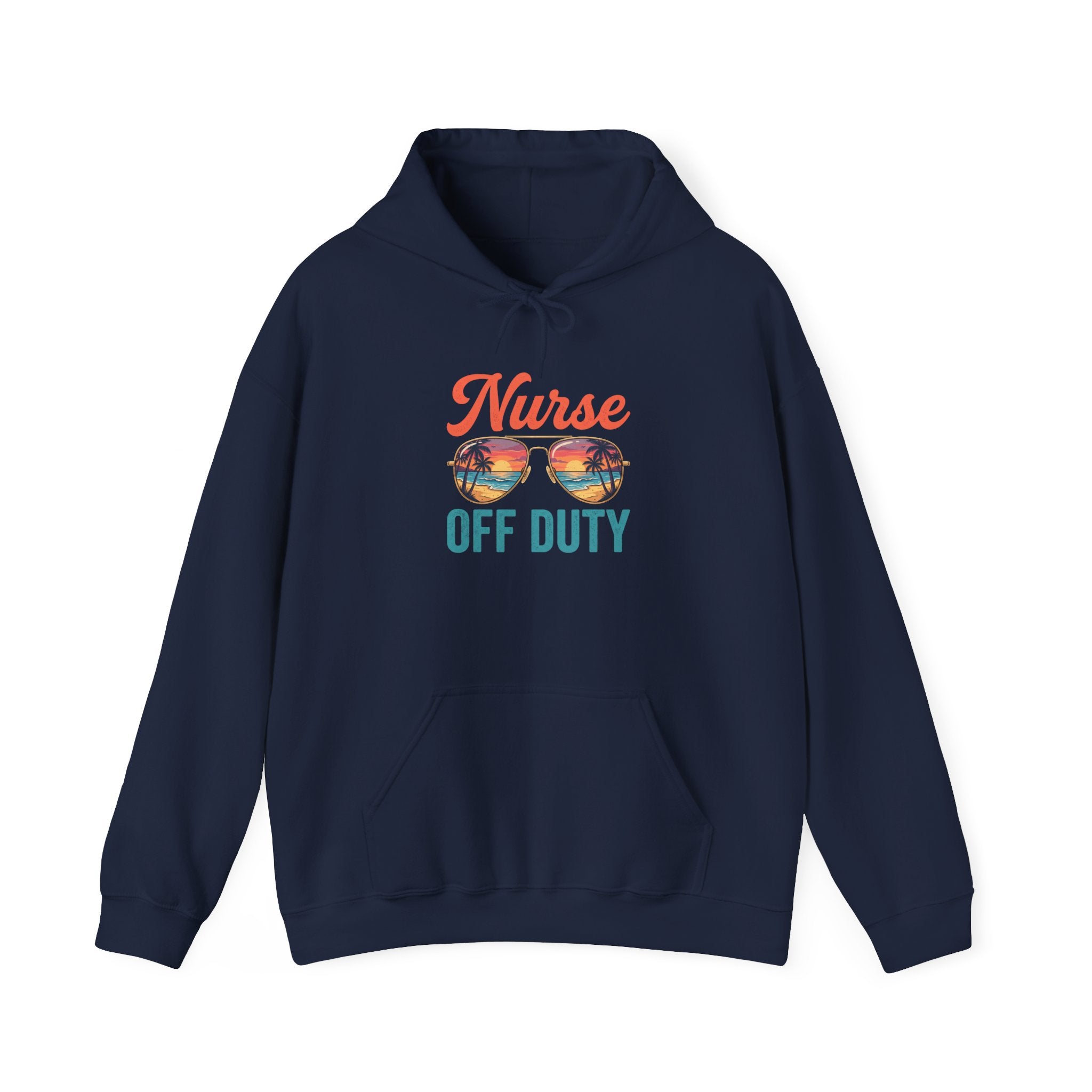 Nurse Off Duty Hoodie — Beach Vacation Nurse Graphic Pullover