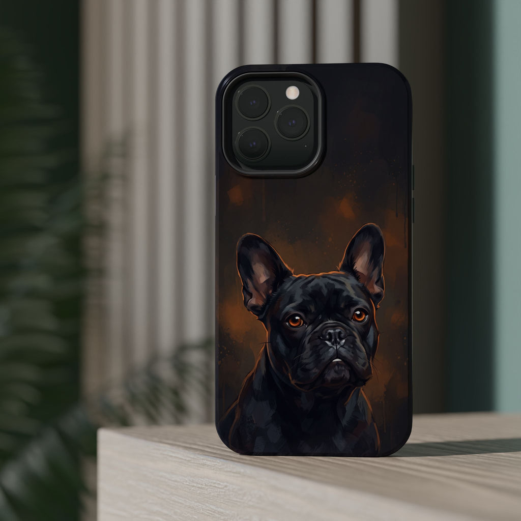 French Bulldog Portrait Phone Case — Impact-Resistant Wireless Charging Cover