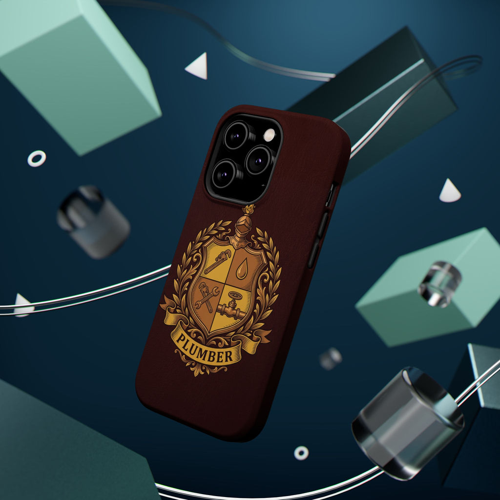 Plumber Crest Phone Case — Heraldic Shield Wireless Charging Cover