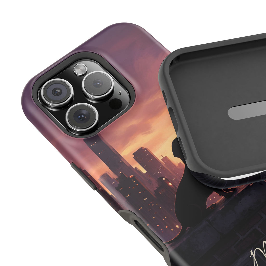 Personalized Dachshund City Skyline Phone Case — Wireless Charging Cover