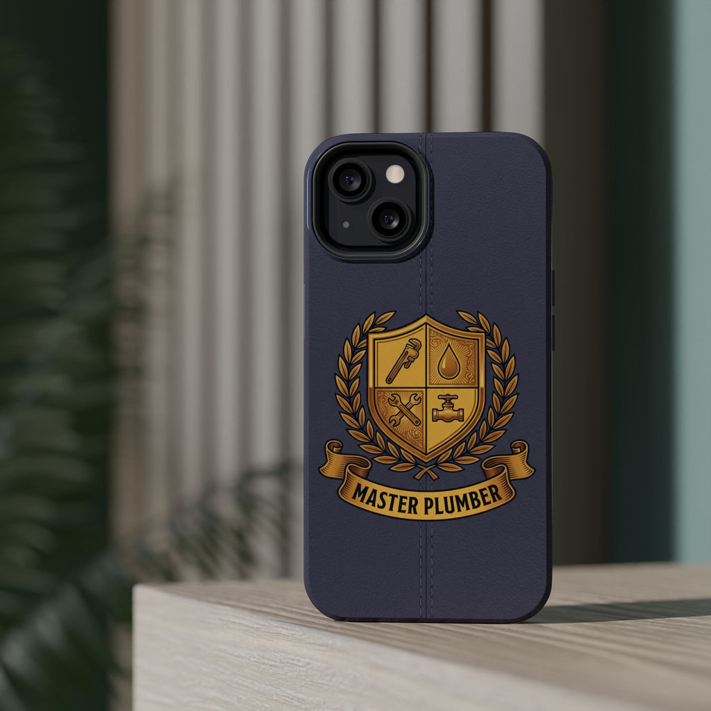 Master Plumber Crest Phone Case — Heraldic Shield Wireless Charging Cover