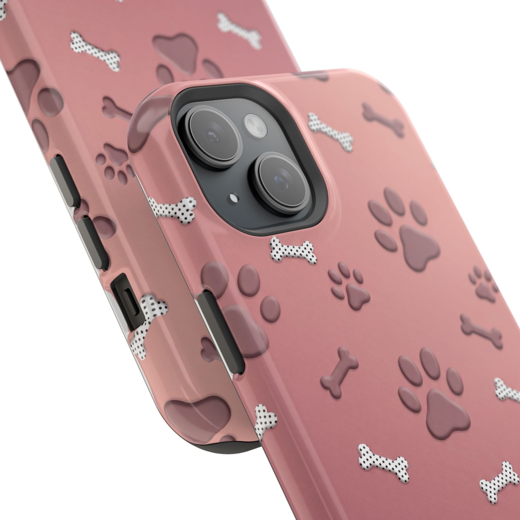 Paws & Bones Phone Case — Impact-Resistant Wireless Charging Cover
