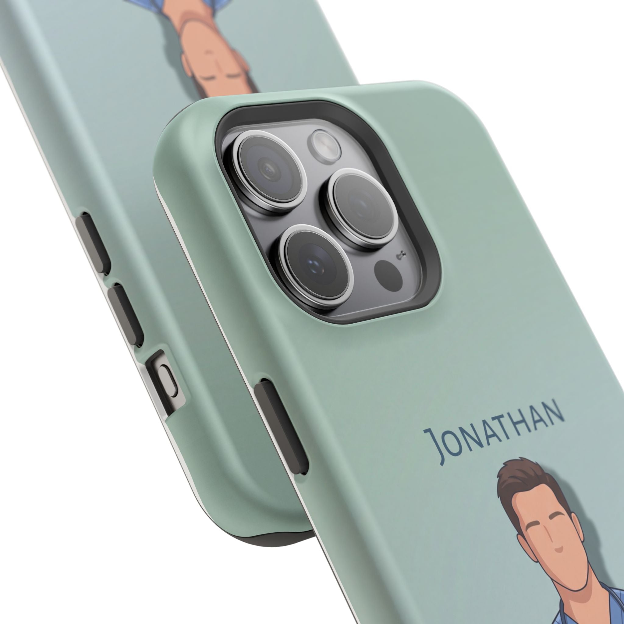 Personalized Nurse Portrait Phone Case — Impact-Resistant Wireless Charging Cover