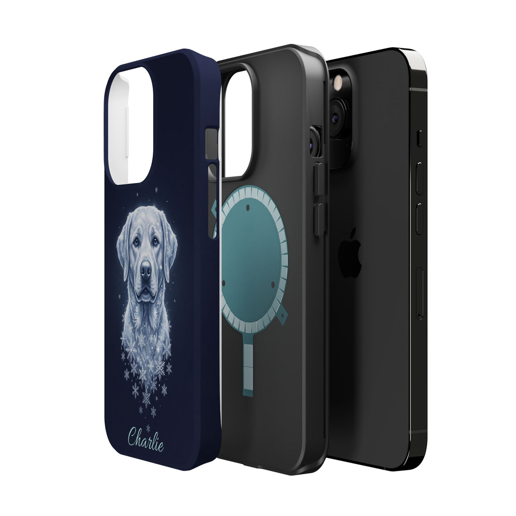 Personalized Winter Snowflake Labrador Phone Case — Tough Magnetic Case with Wireless Charging