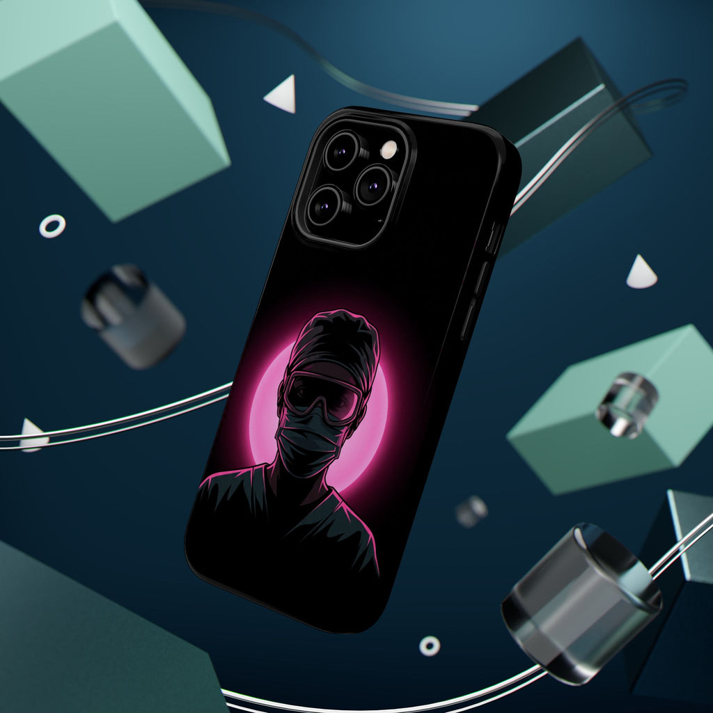 Nurse Portrait Phone Case — Navy Wireless Charging Cover
