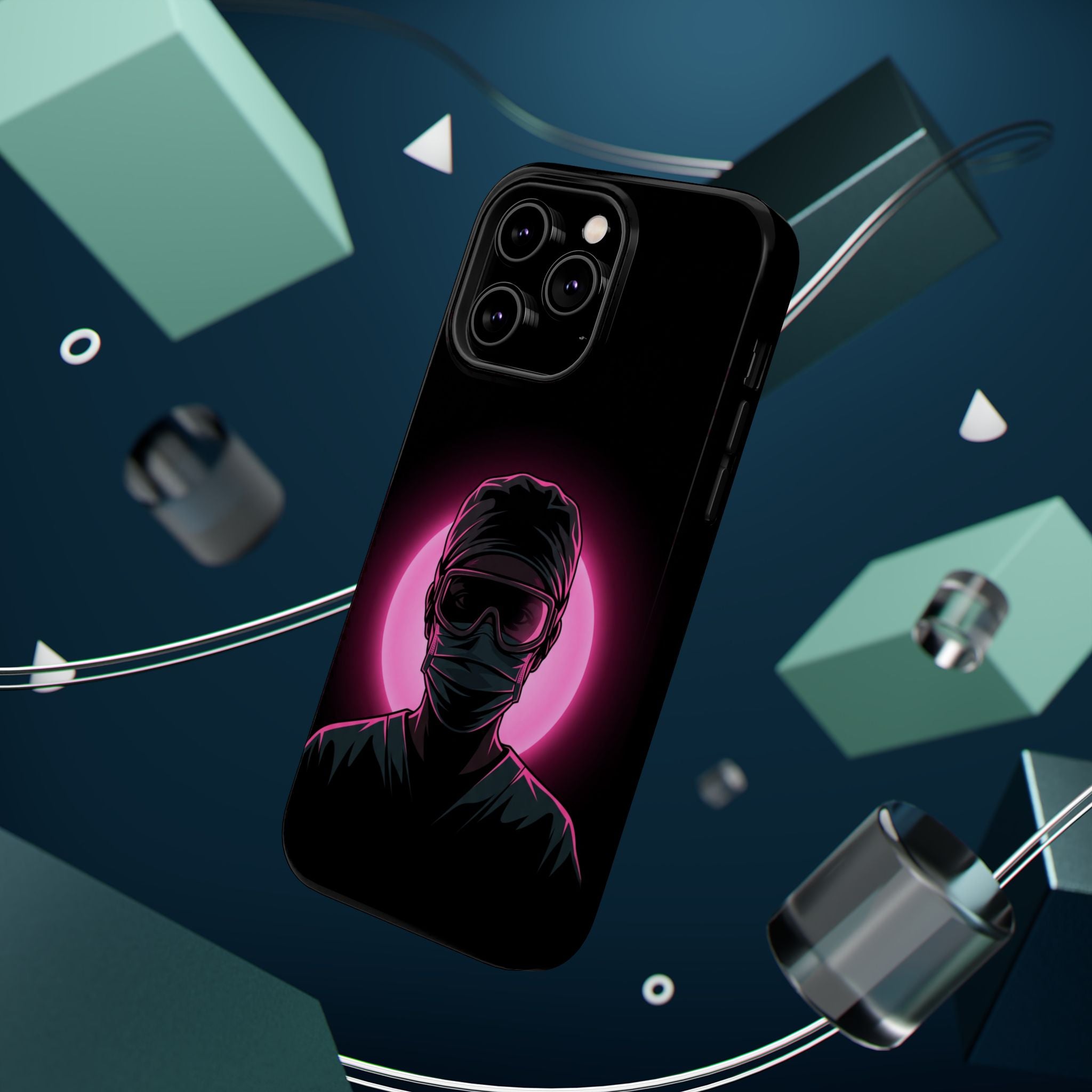 Nurse Portrait Phone Case — Navy Wireless Charging Cover