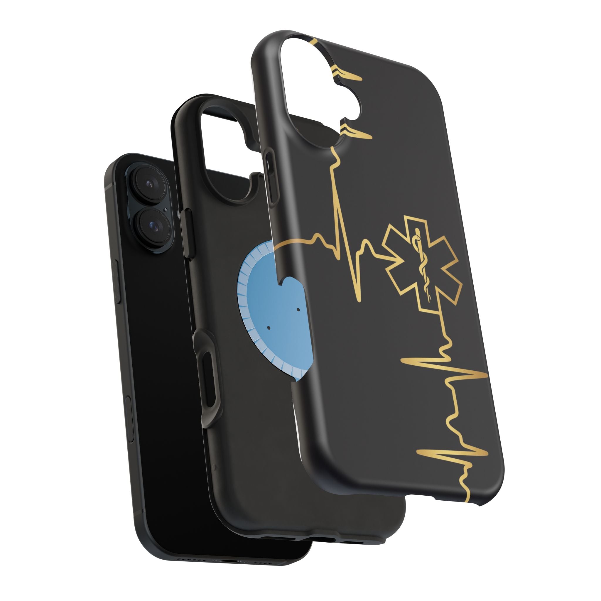 Paramedic/EMT Heartbeat Line Phone Case — Magnetic Wireless Charging Cover