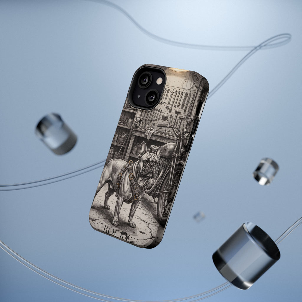 Personalized French Bulldog Vintage Street Phone Case — Wireless Charging Cover