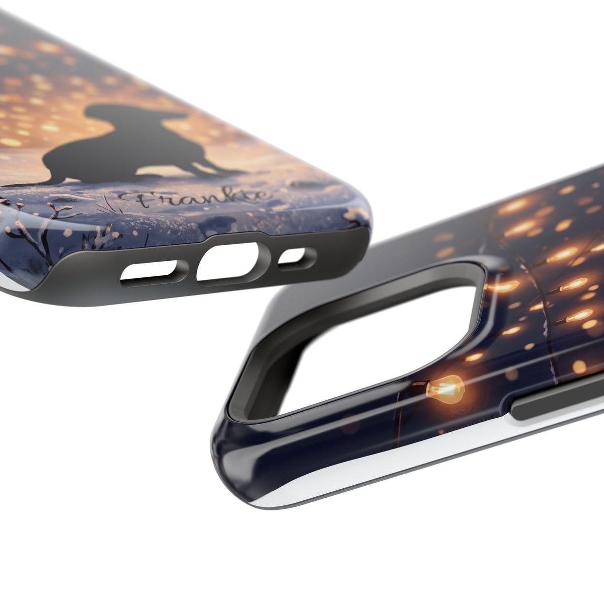 Personalized Dachshund Golden Sparks Phone Case — Wireless Charging Cover