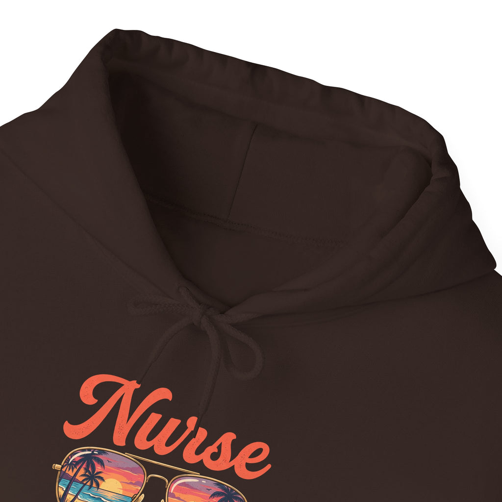 Nurse Off Duty Hoodie — Beach Vacation Nurse Graphic Pullover