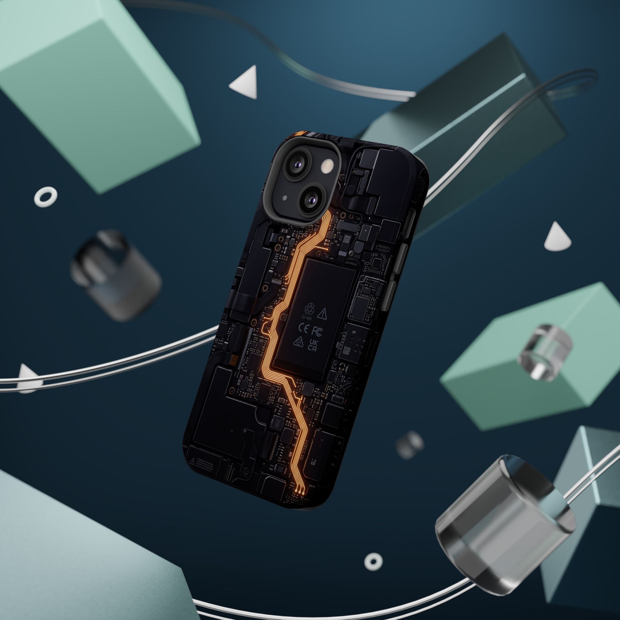 Electrician Circuit Bolt Phone Case — Impact-Resistant Wireless Charging Cover