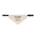 Personalized French Bulldog Bandana | Custom Name Pet Bandana | Warm Cream Flat Face Big Sass Dog Bandana