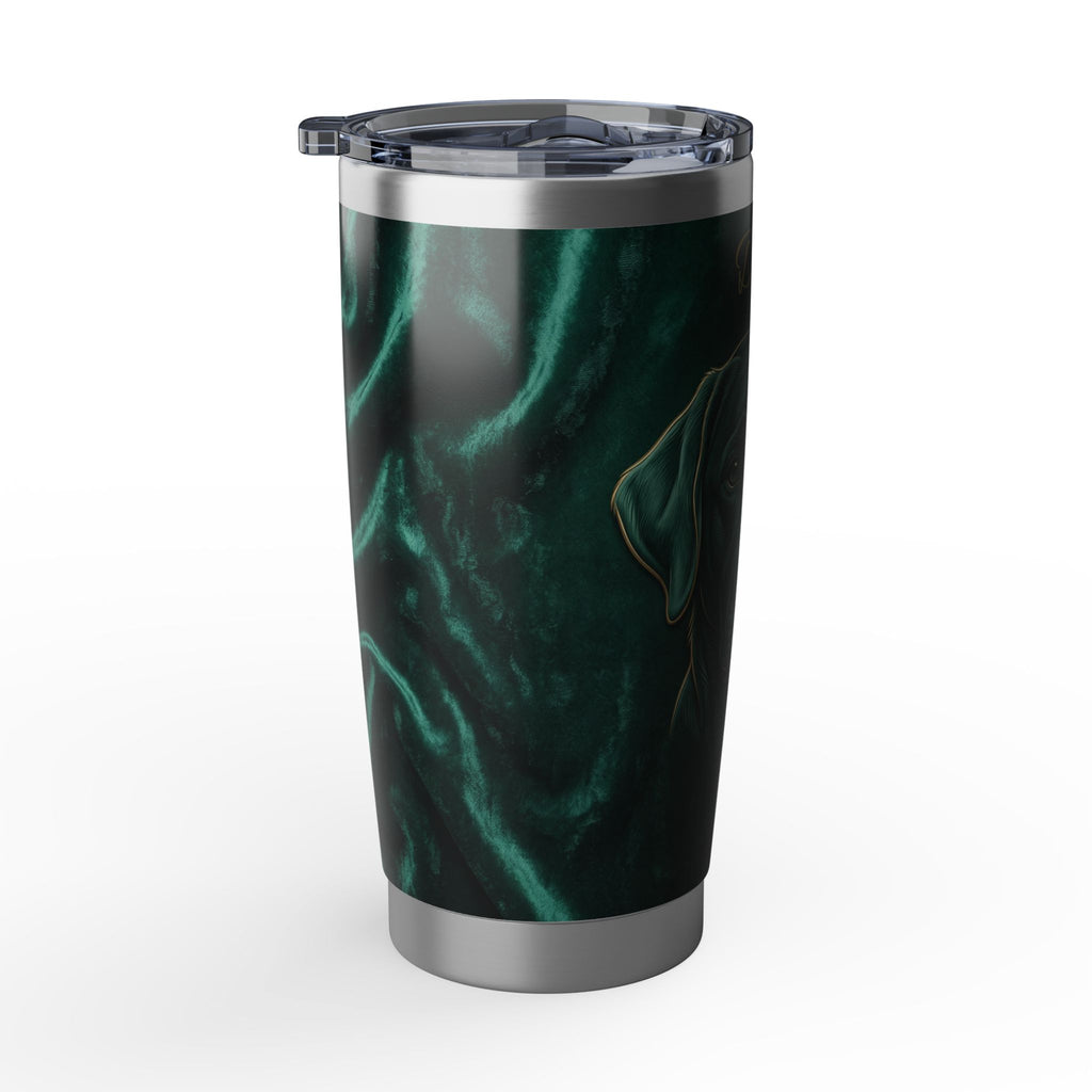 Labrador Personalized Tumbler | Emerald Velvet Art — 20 oz Stainless Travel Mug