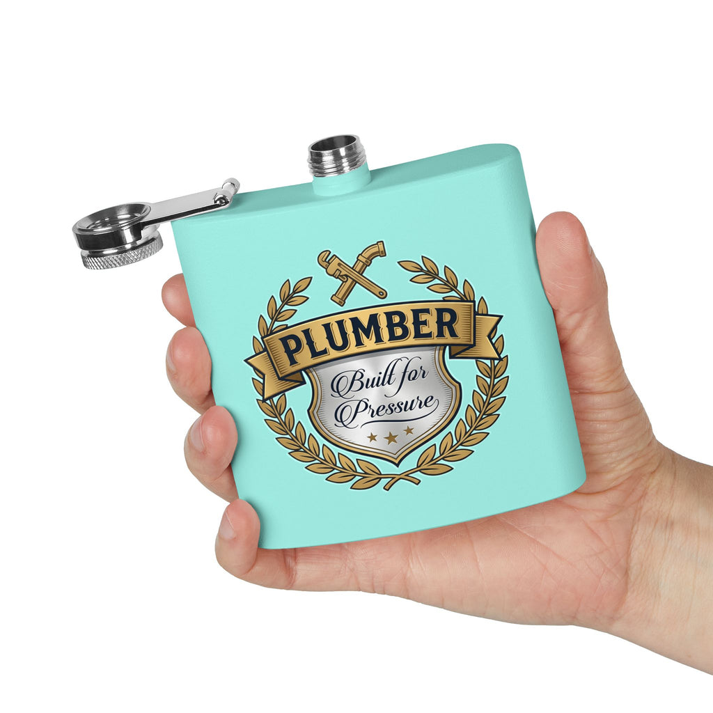 Flask — "Built for Pressure" 6oz Stainless Steel Hip Flask