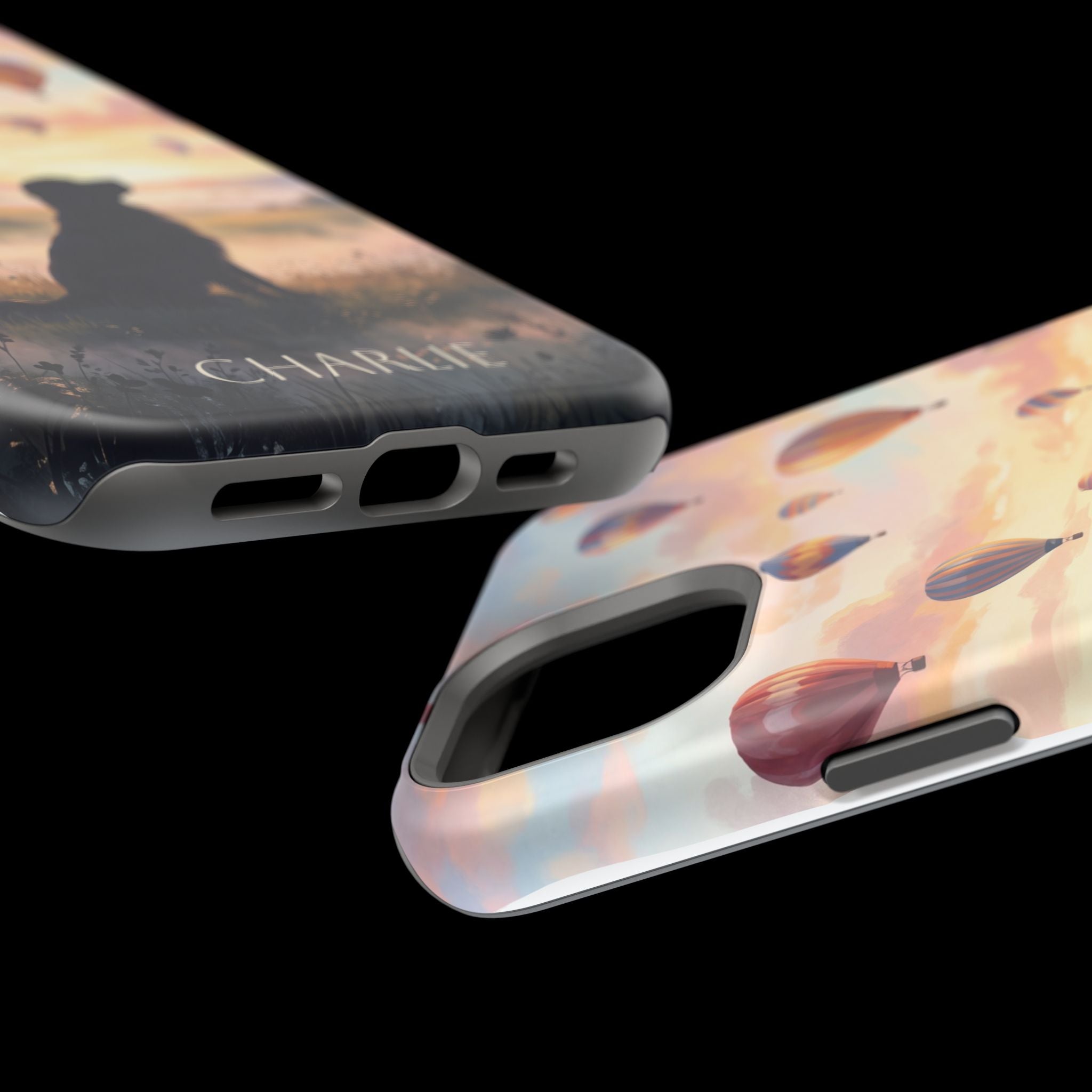 Personalized Golden Retriever Hot Air Balloon Phone Case — Wireless Charging Cover