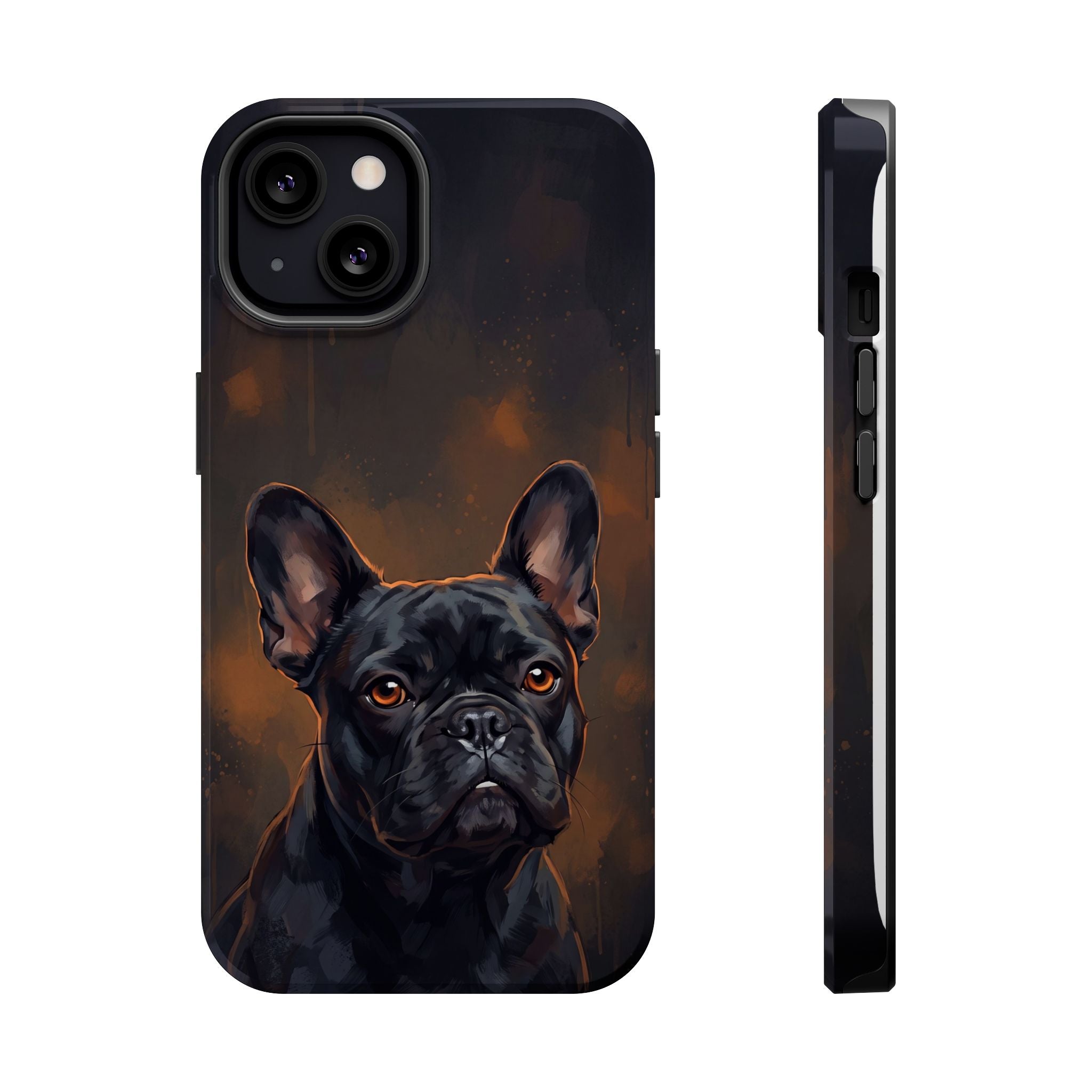 French Bulldog Portrait Phone Case — Impact-Resistant Wireless Charging Cover
