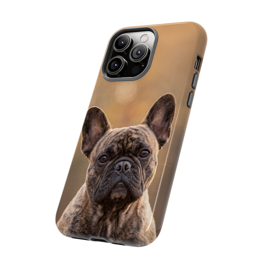 French Bulldog Portrait Phone Case | Realistic Brindle Frenchie Photo Case | iPhone & Samsung