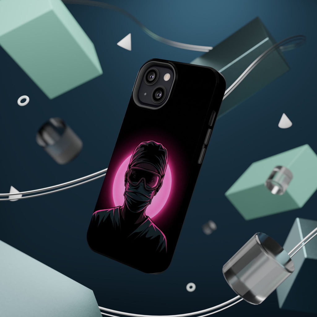 Nurse Portrait Phone Case — Navy Wireless Charging Cover