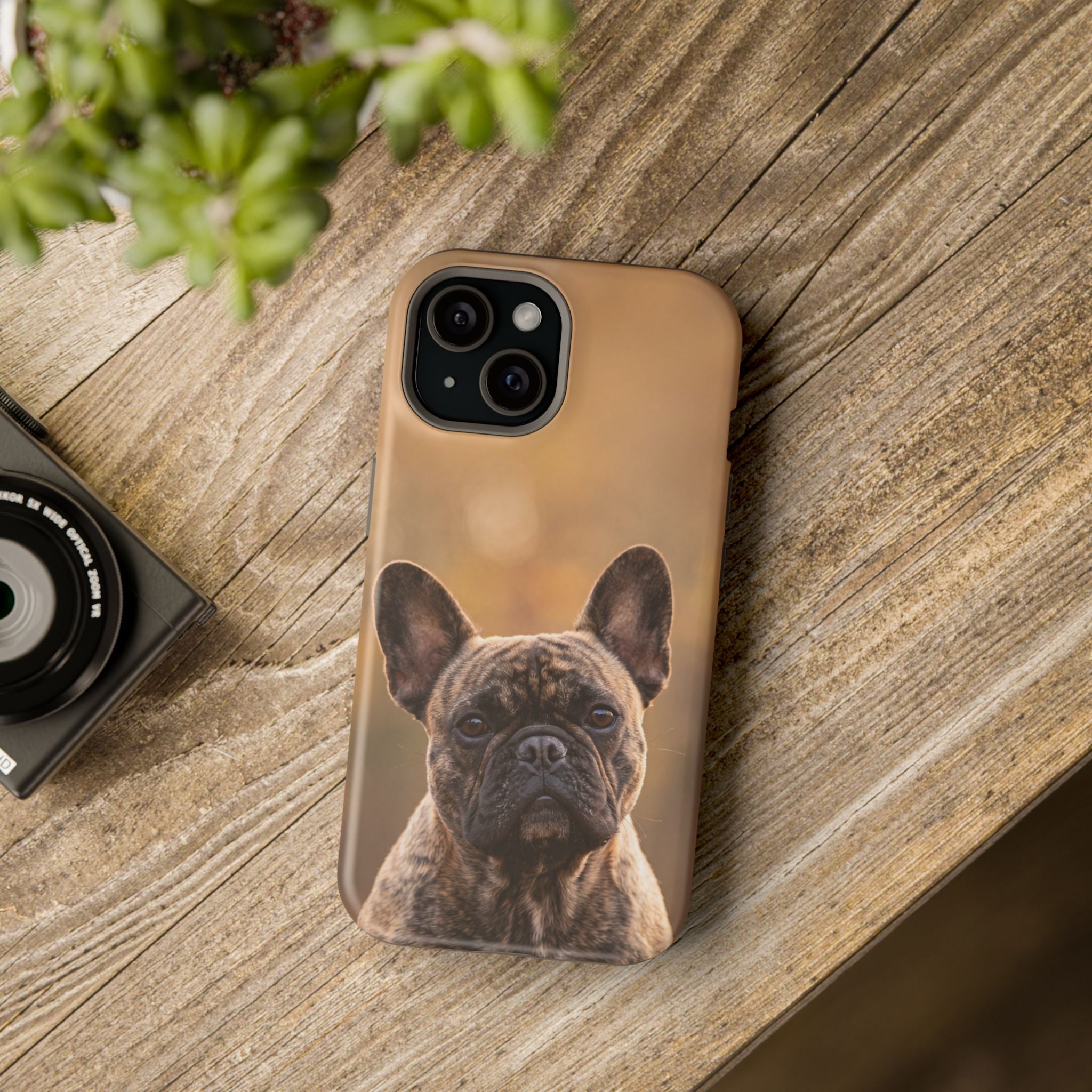 Brindle French Bulldog Phone Case — Impact-Resistant Wireless Charging Cover