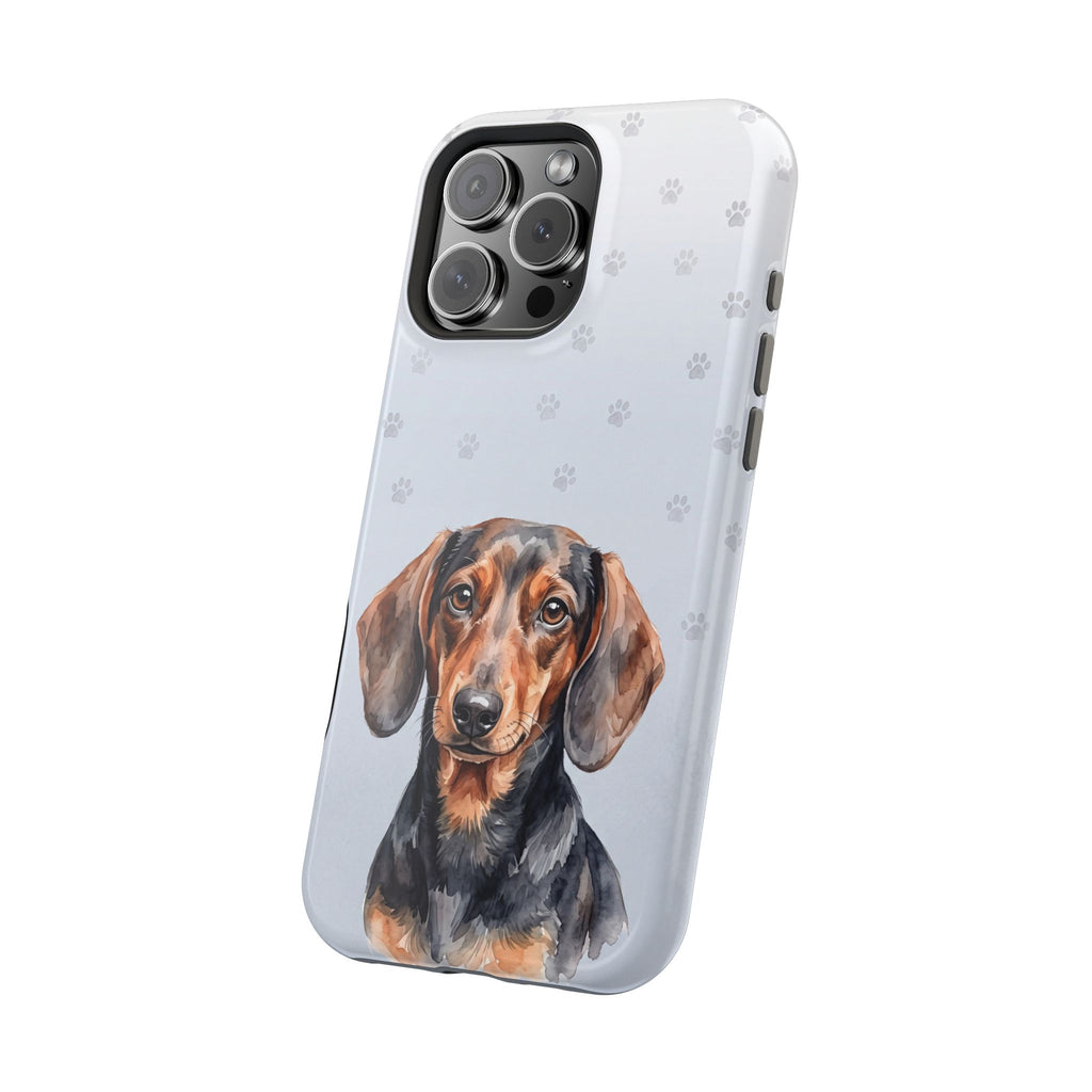 Dachshund Watercolor Portrait Phone Case | Elegant Sausage Dog Art Print | iPhone & Samsung