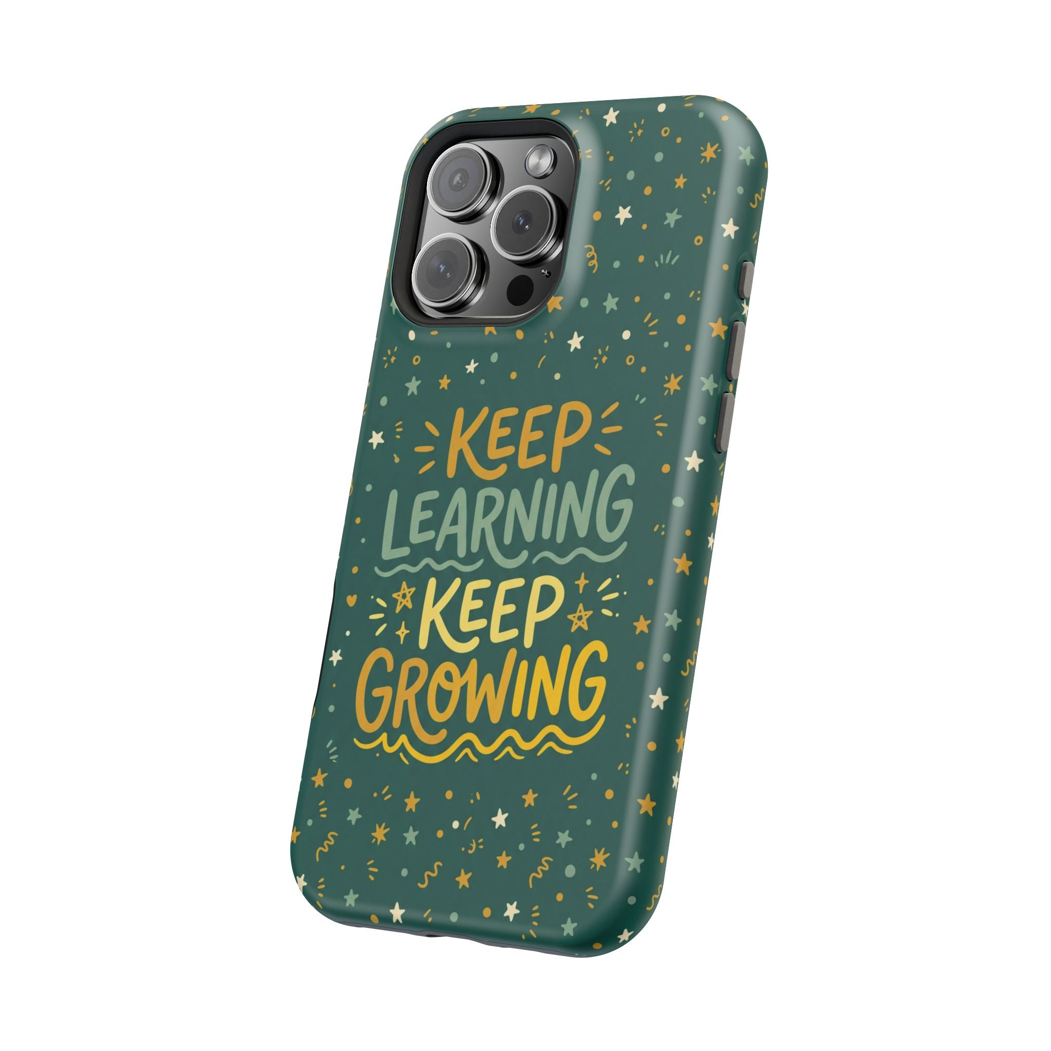 Keep Learning Keep Growing Teacher Phone Case — Wireless Charging Cover