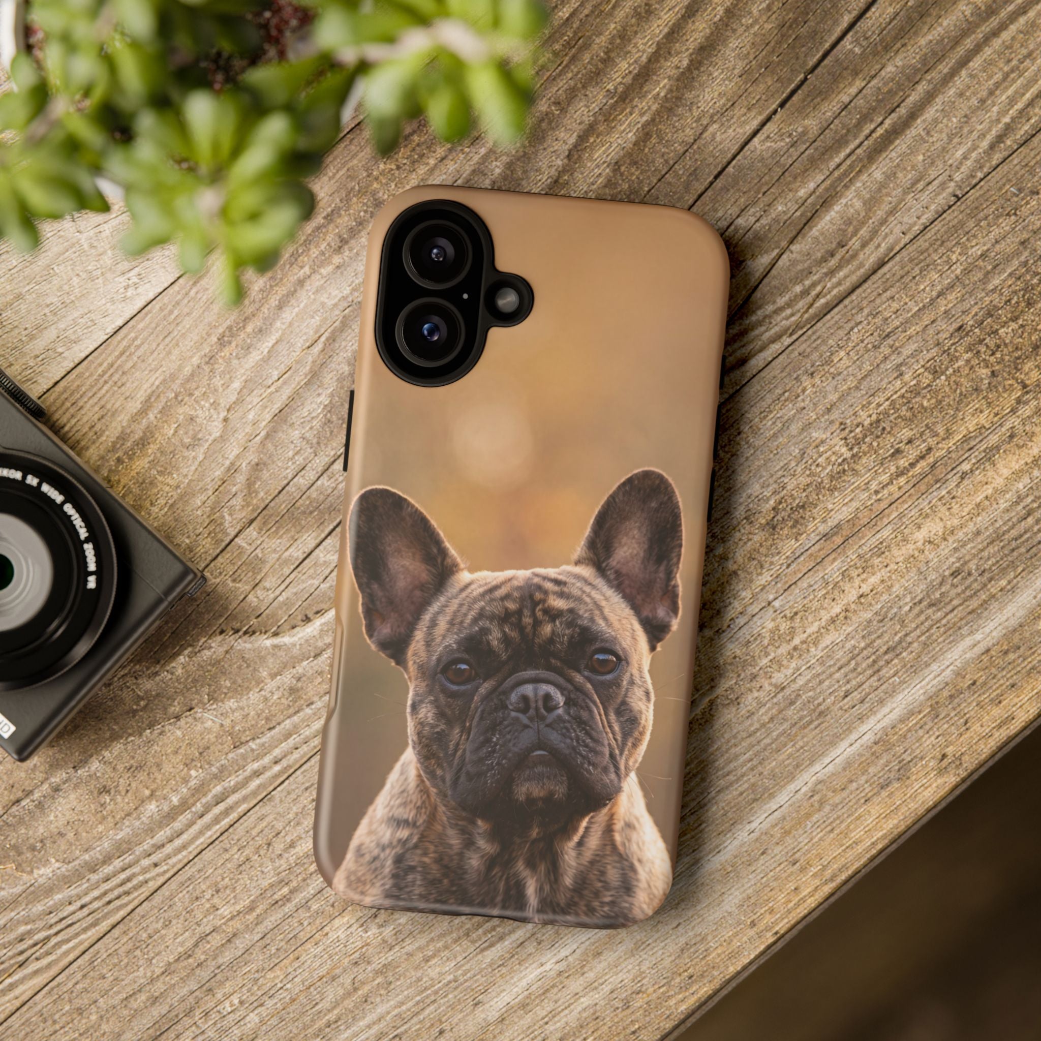 French Bulldog Portrait Phone Case | Realistic Brindle Frenchie Photo Case | iPhone & Samsung
