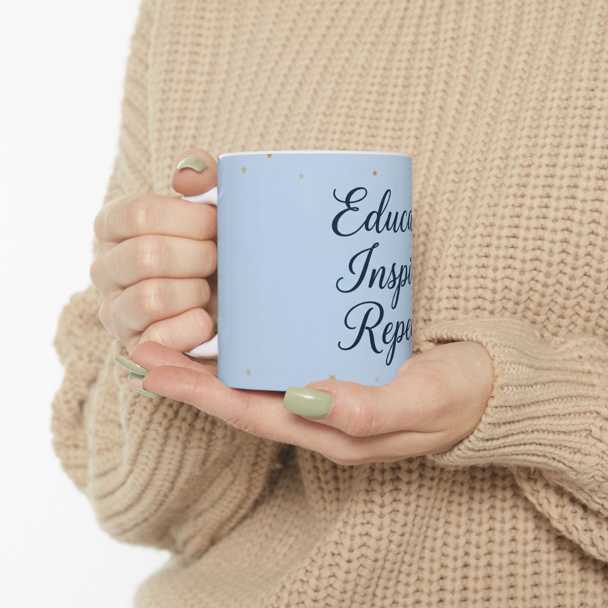 Teacher Coffee Mug - Educated Inspire repeat – Teacher Appreciation Gift – End of Term Gift