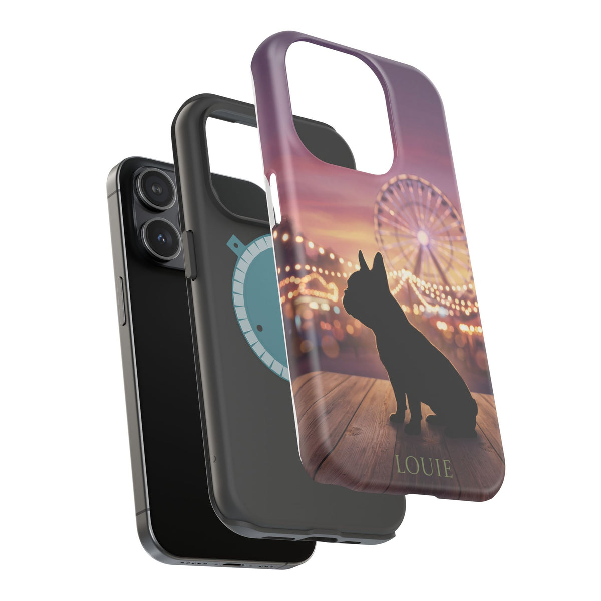 Personalized French Bulldog Carnival Nights Phone Case — Wireless Charging Cover