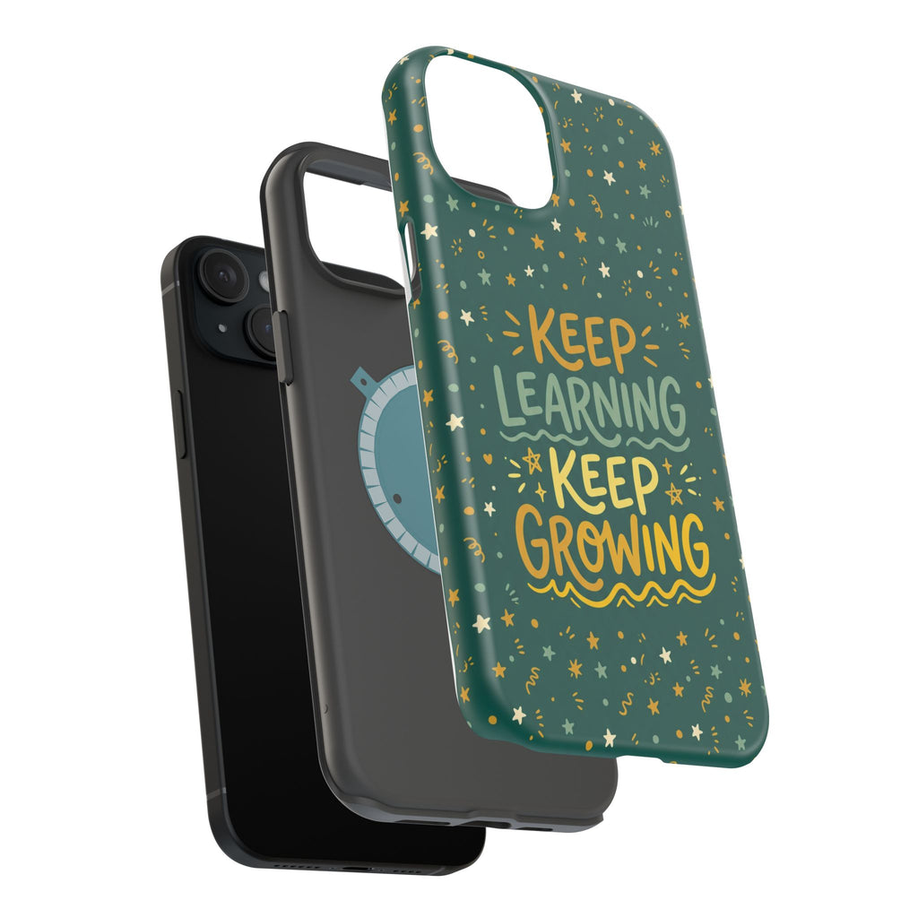 Keep Learning Keep Growing Teacher Phone Case — Wireless Charging Cover
