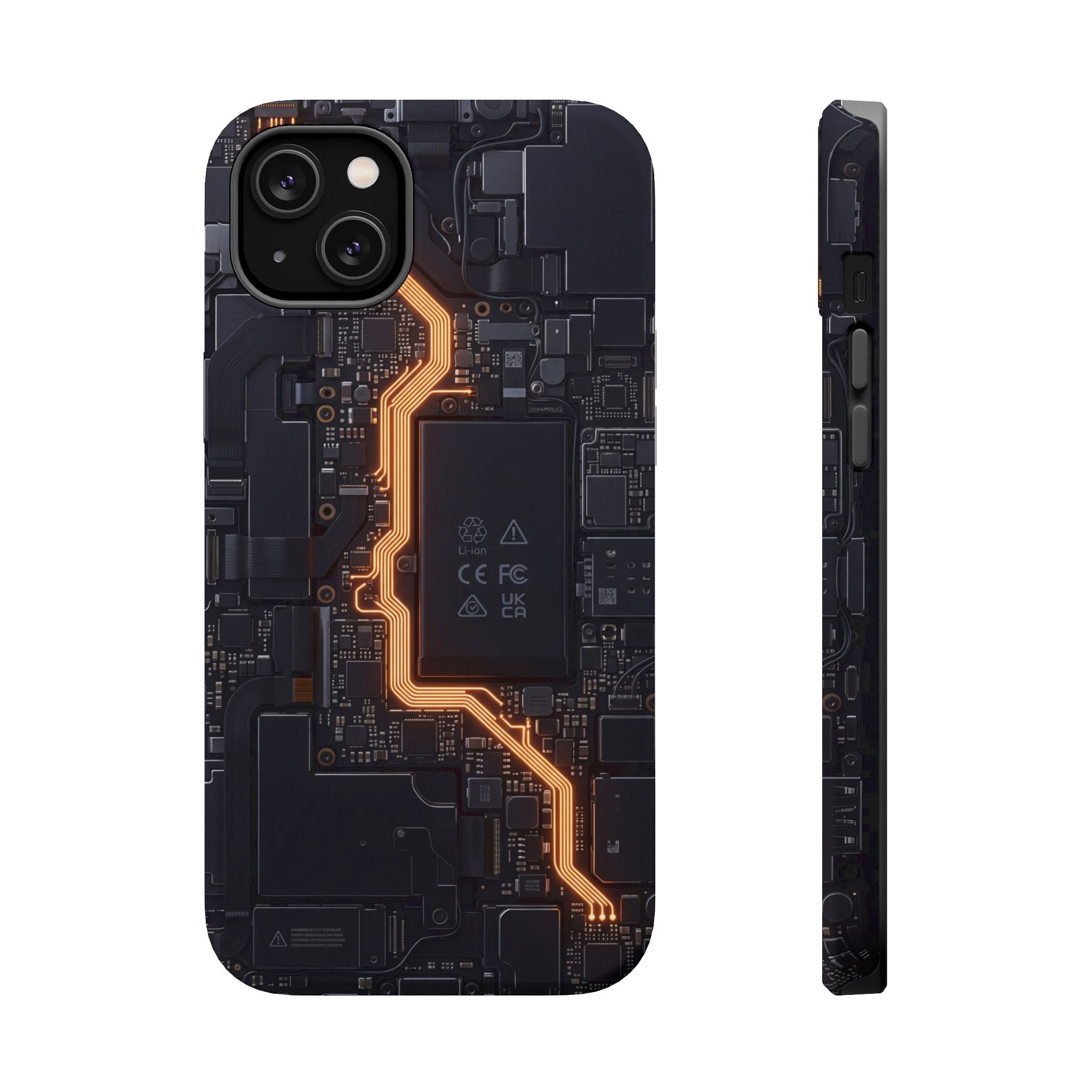 Electrician Circuit Bolt Phone Case — Impact-Resistant Wireless Charging Cover