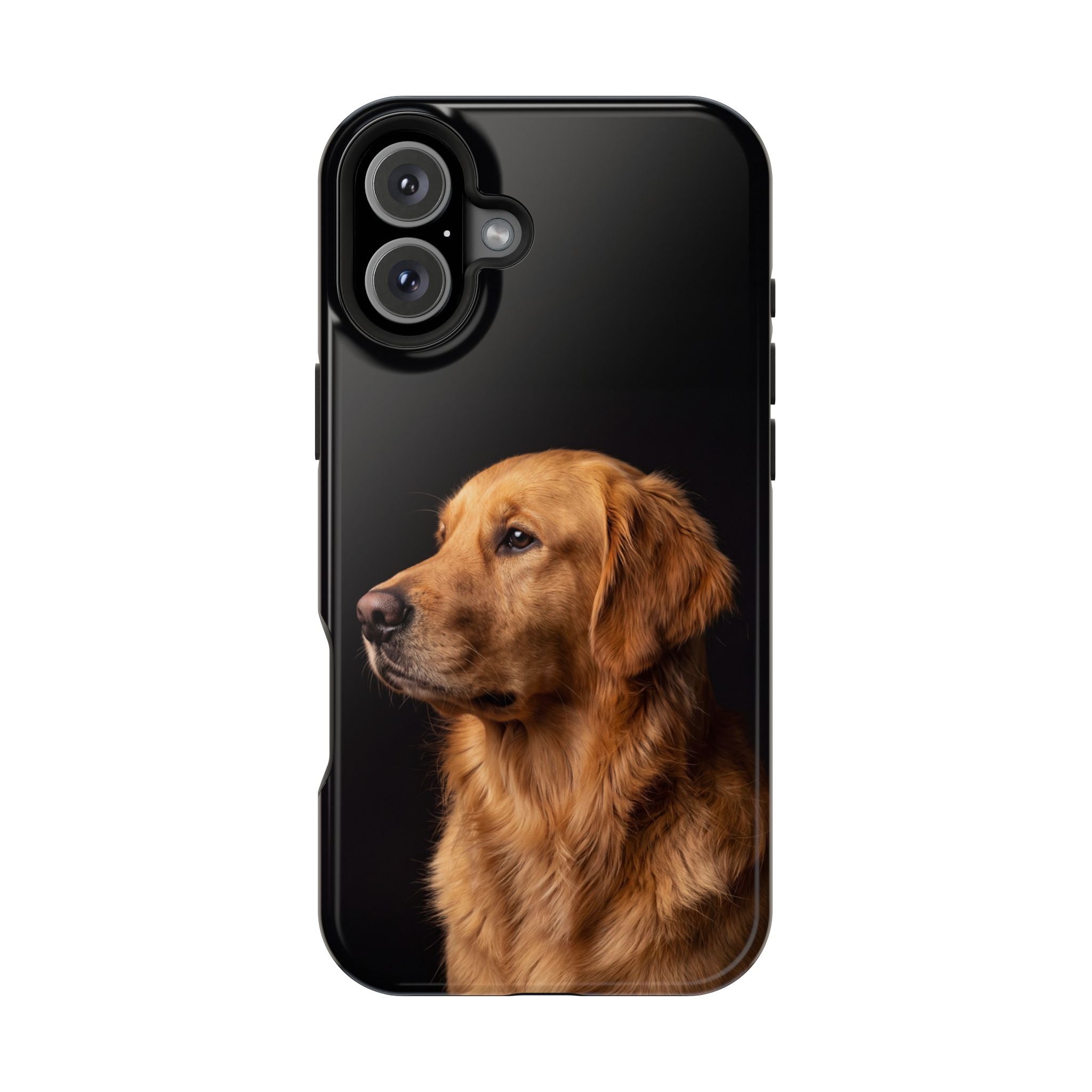 Golden Retriever Portrait Phone Case — Impact-Resistant Wireless Charging Cover