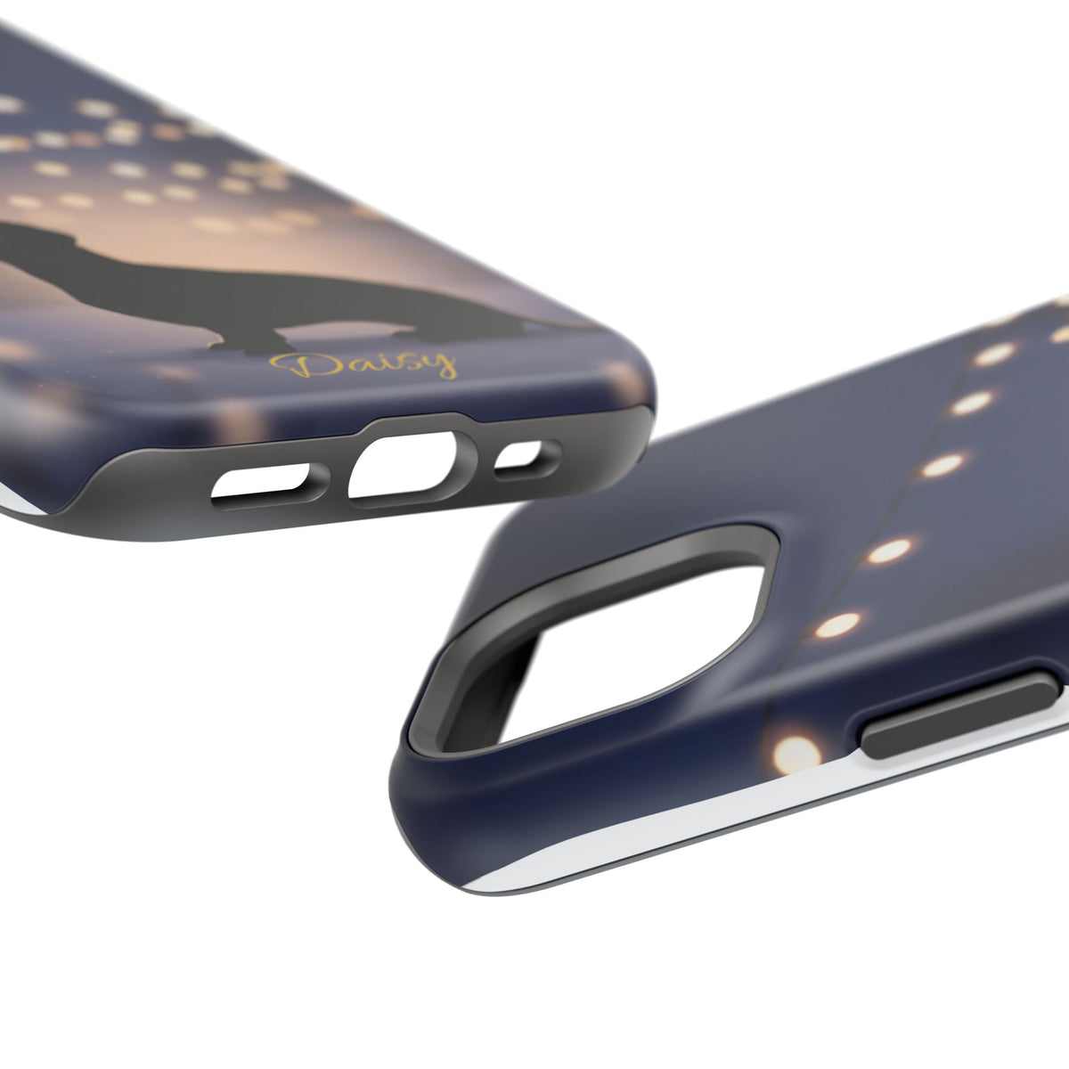 Personalized Dachshund Fairy Lights Phone Case — Wireless Charging Cover