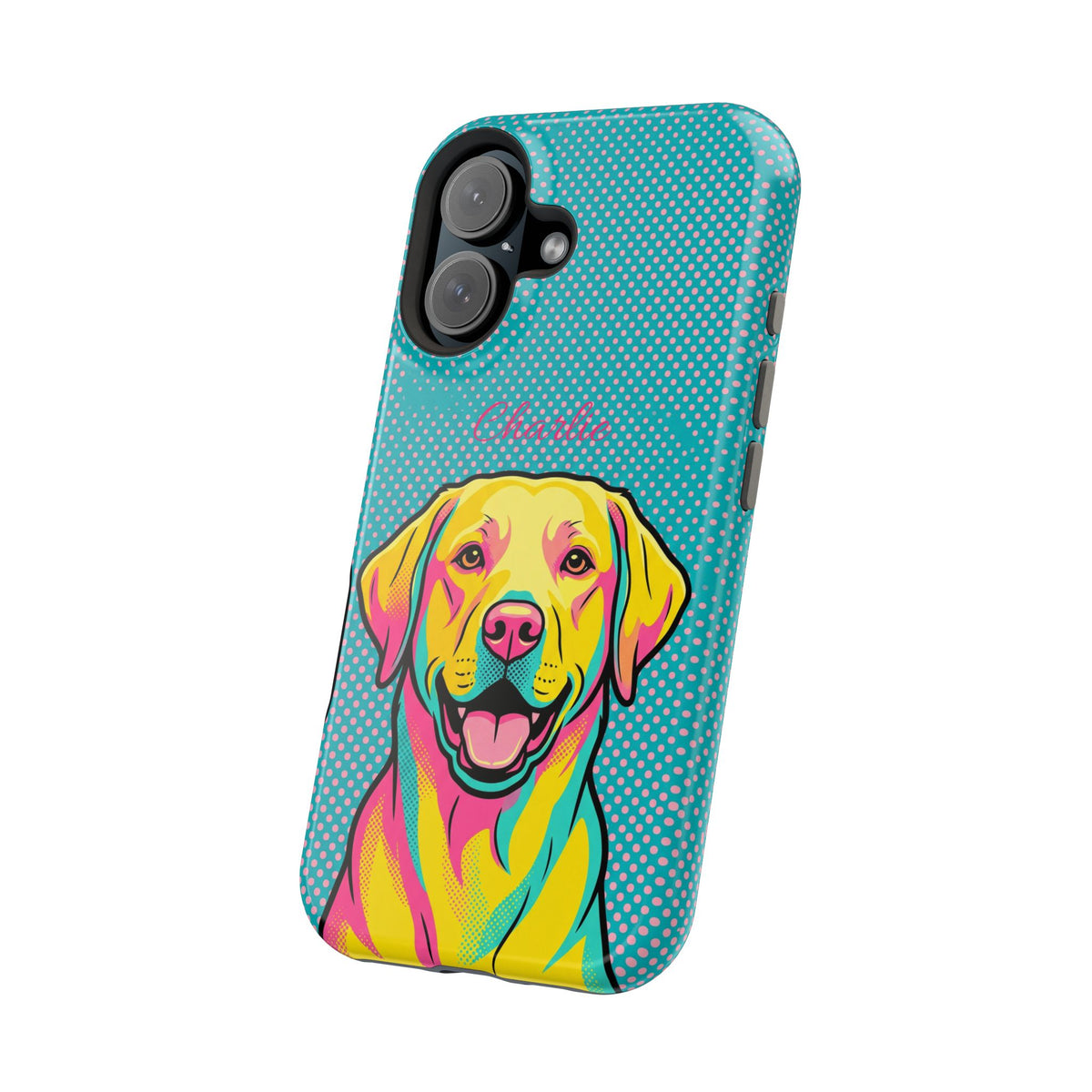 Personalized Pop Art Labrador Phone Case — Tough Magnetic Case with Wireless Charging
