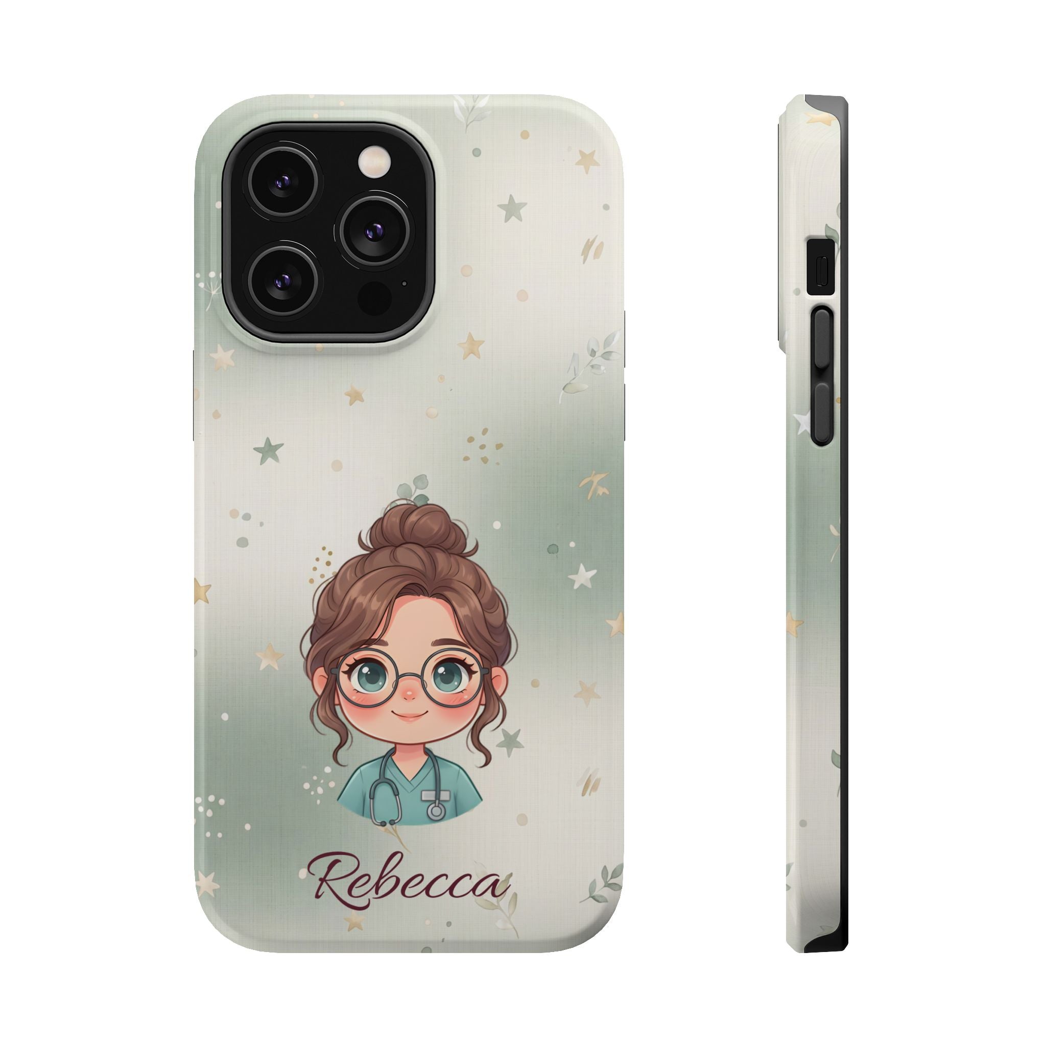 Personalized Starry Nurse Phone Case — Wireless Charging Cover
