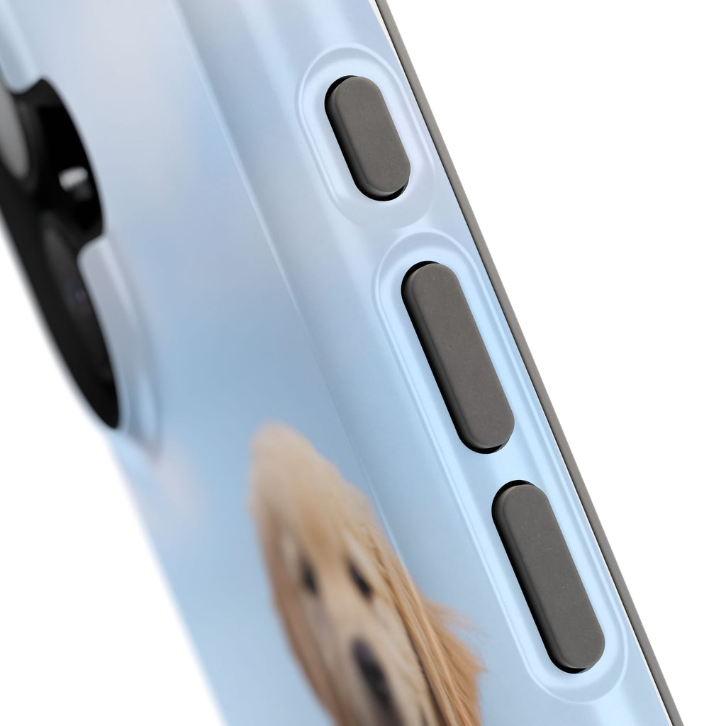 Golden Retriever Puppy Duo Phone Case — Impact-Resistant Wireless Charging Cover