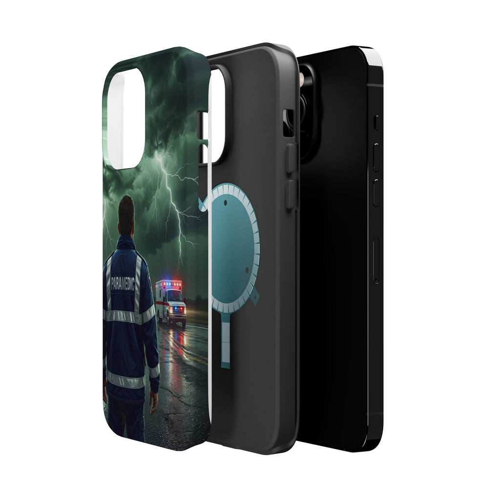 Paramedic Green Storm Phone Case — Magnetic Wireless Charging Cover