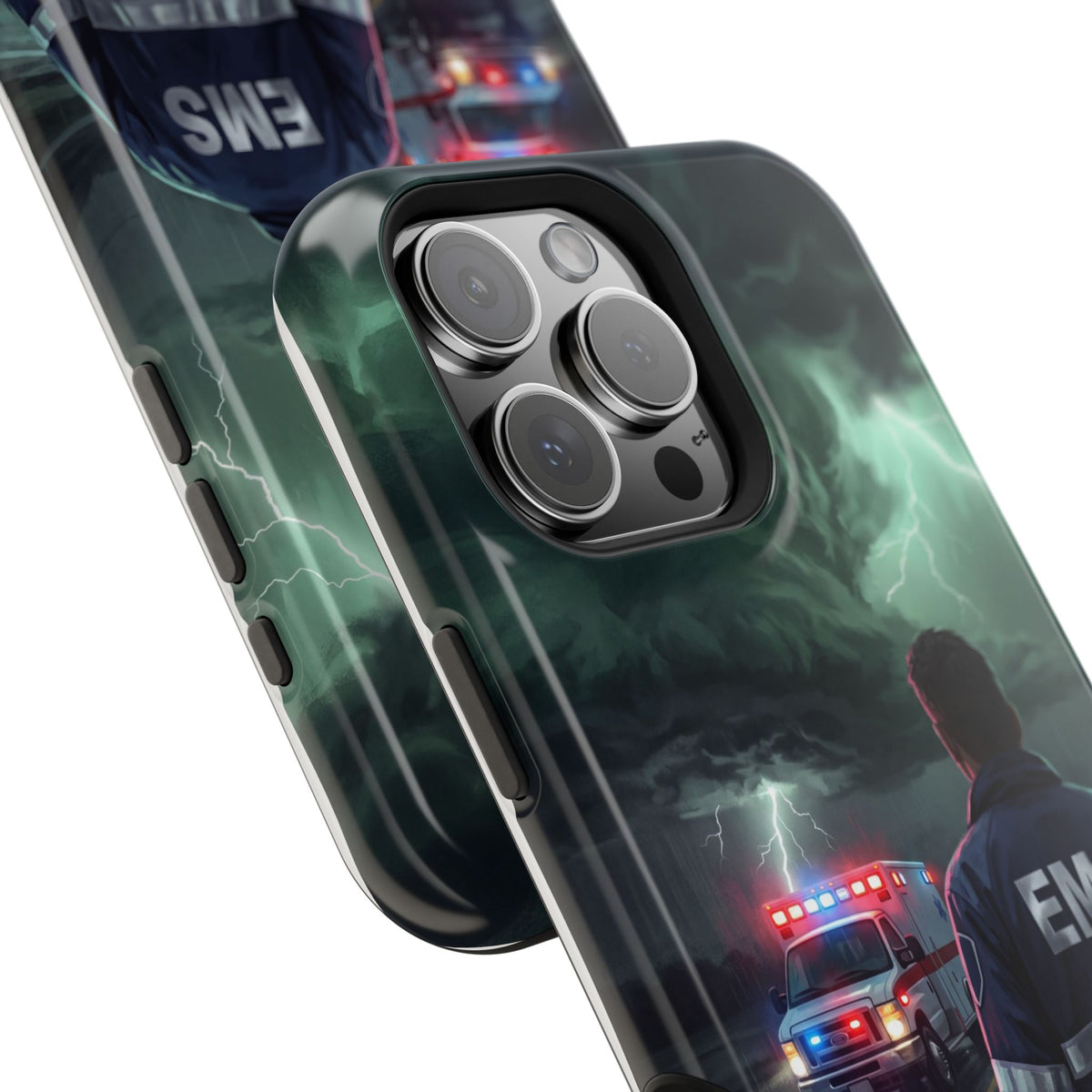 EMS Green Storm City Phone Case — Magnetic Wireless Charging Cover