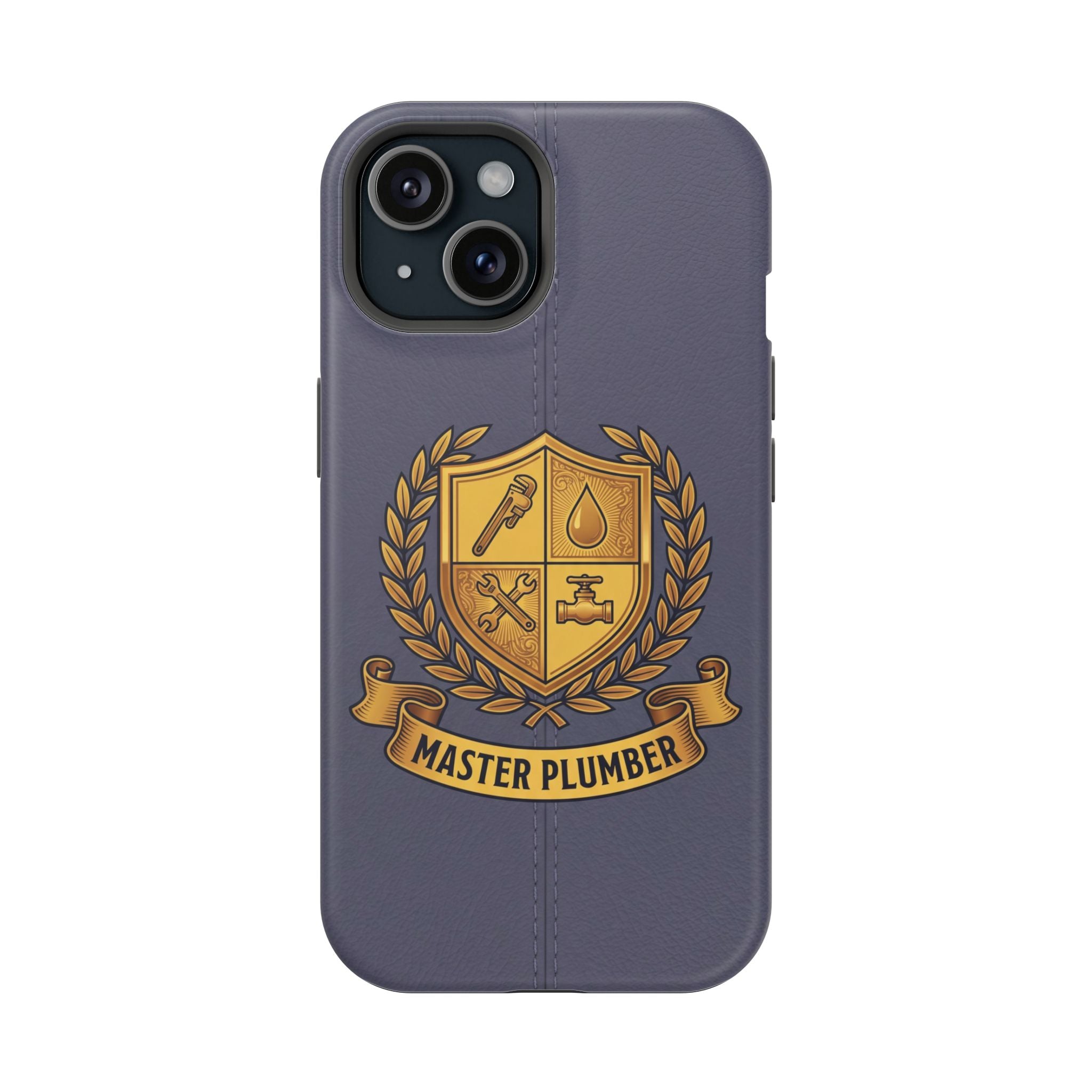 Master Plumber Crest Phone Case — Heraldic Shield Wireless Charging Cover