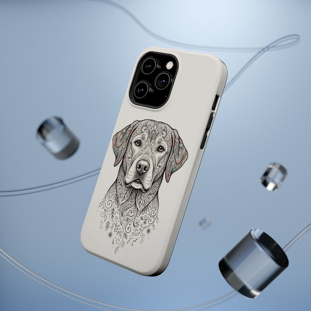 Mandala Labrador Phone Case — Tough Magnetic Case with Wireless Charging