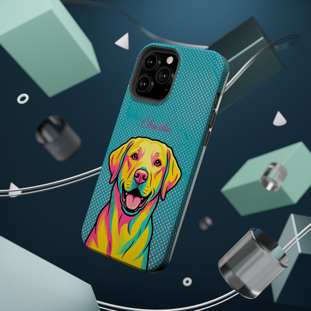 Personalized Pop Art Labrador Phone Case — Tough Magnetic Case with Wireless Charging