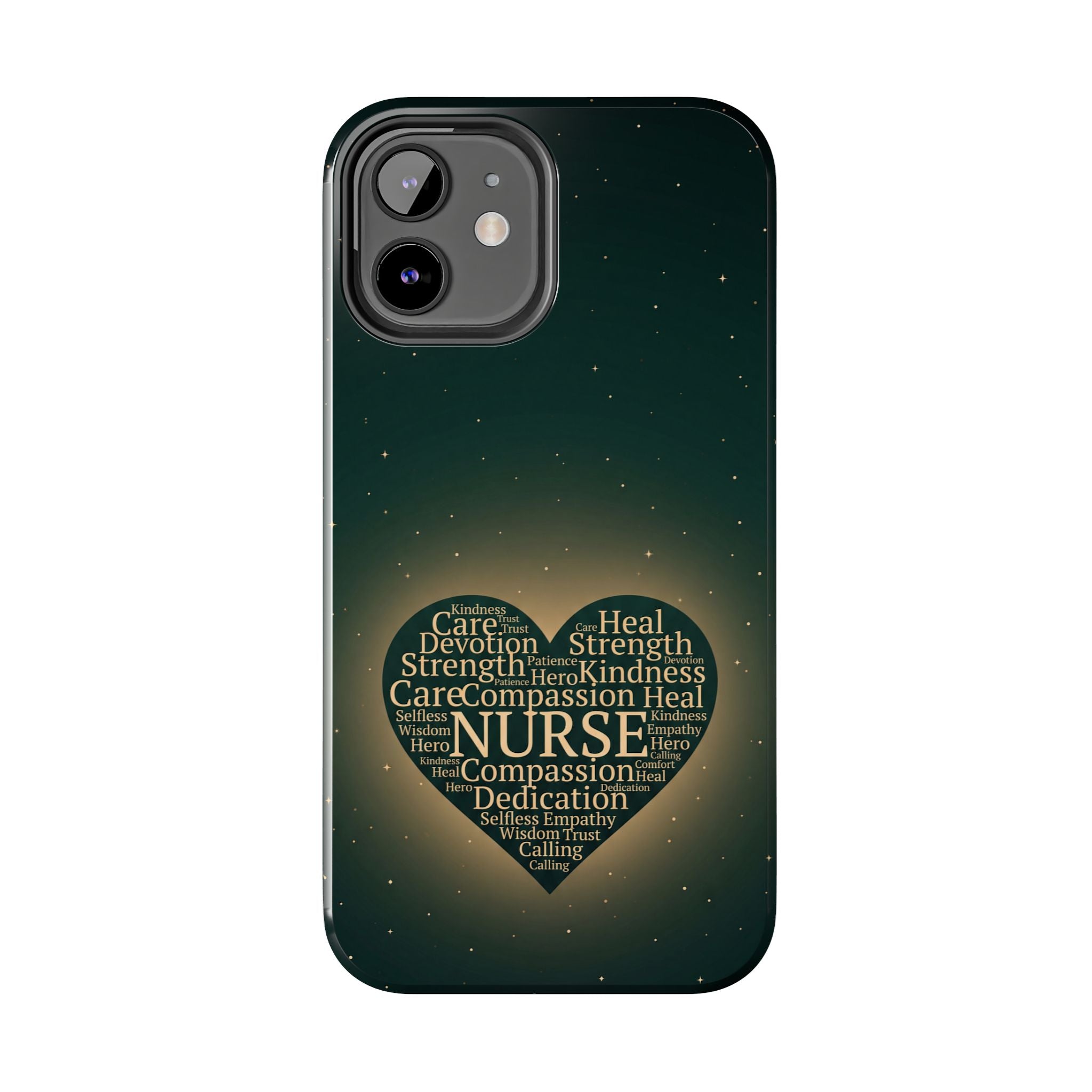 Nurse Heart Tough Phone Case — Inspirational Word Cloud Tribute - iphone and Samsung Galaxy series