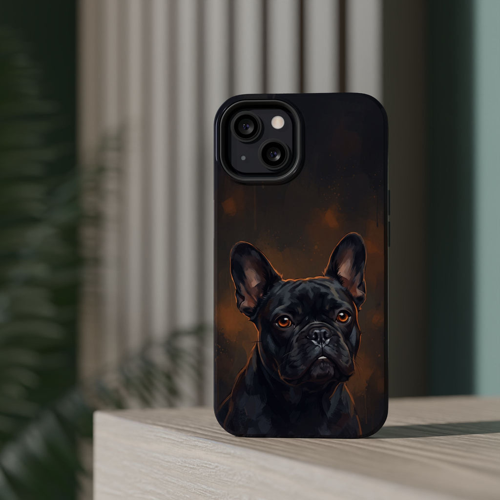 French Bulldog Portrait Phone Case — Impact-Resistant Wireless Charging Cover