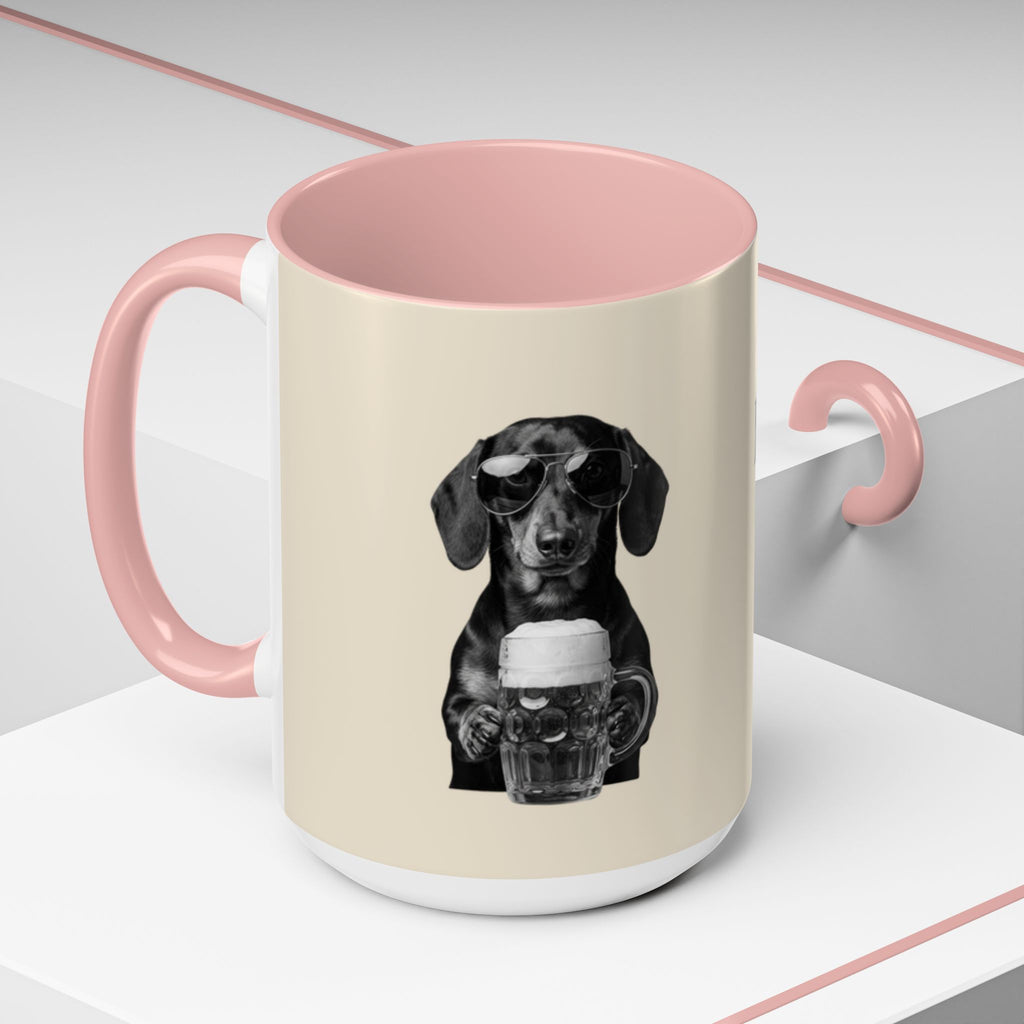 Personalized Dachshund Mug | Custom Name Coffee Mug | Funny Sausage Dog Gift | Beer Lover Dog Mug