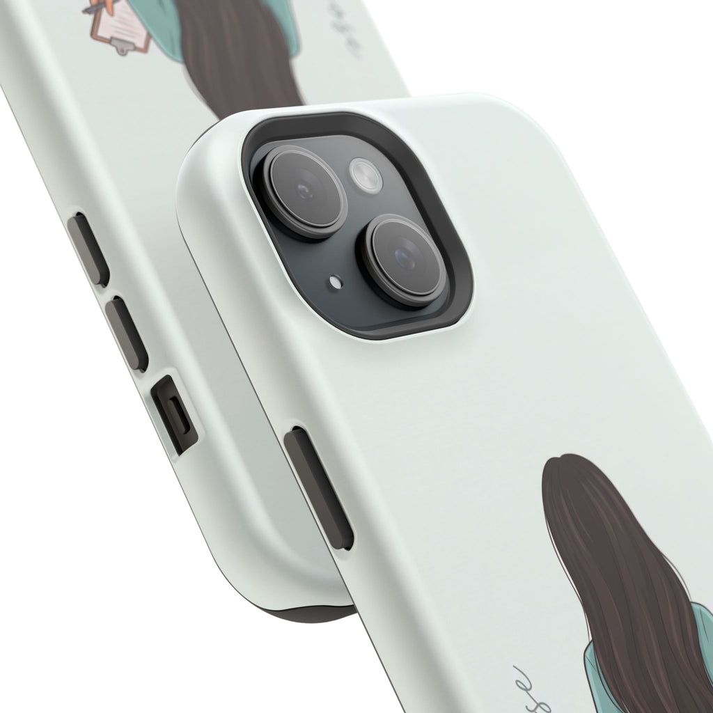 Nurse Illustration Phone Case — Impact-Resistant Wireless Charging Cover