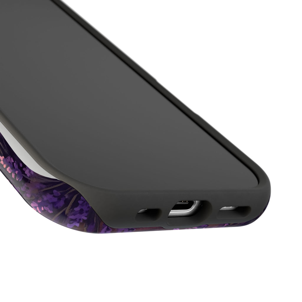 Personalized Dachshund Lavender Field Phone Case — Wireless Charging Cover