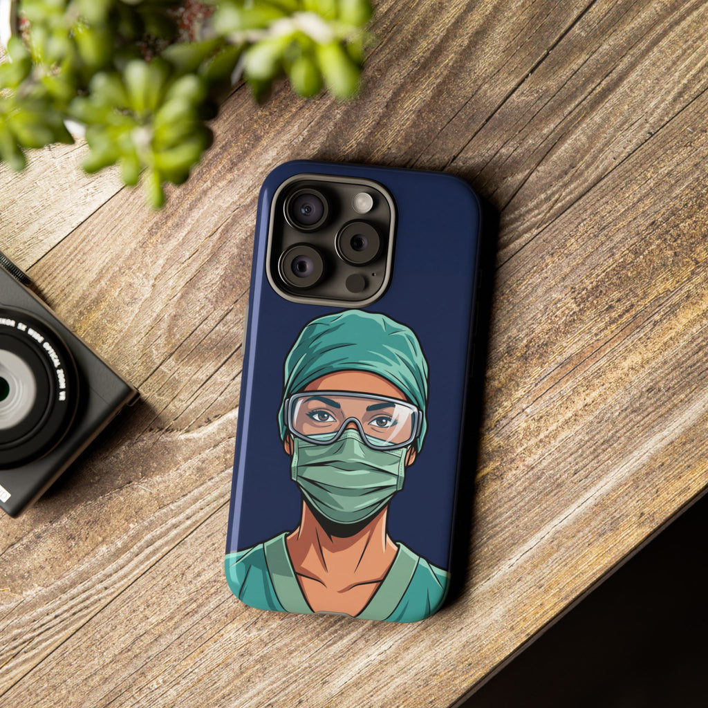 Nurse Illustrated Portrait Phone Case | iPhone & Samsung