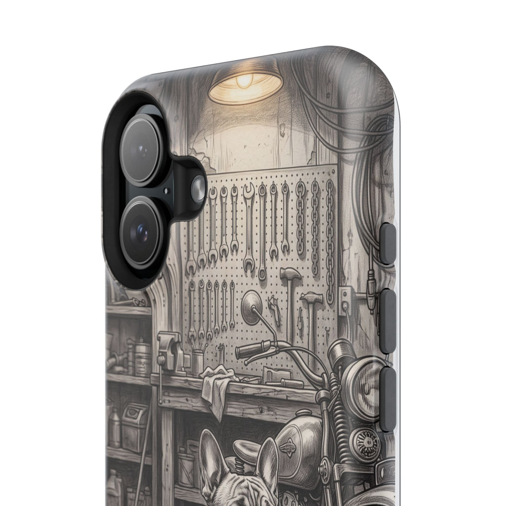Personalized French Bulldog Vintage Street Phone Case — Wireless Charging Cover
