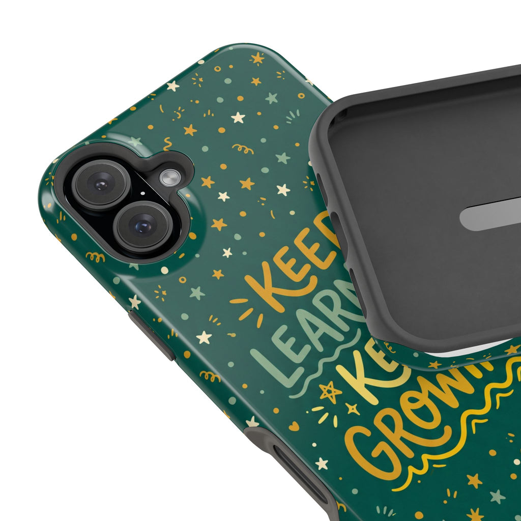 Keep Learning Keep Growing Teacher Phone Case — Wireless Charging Cover