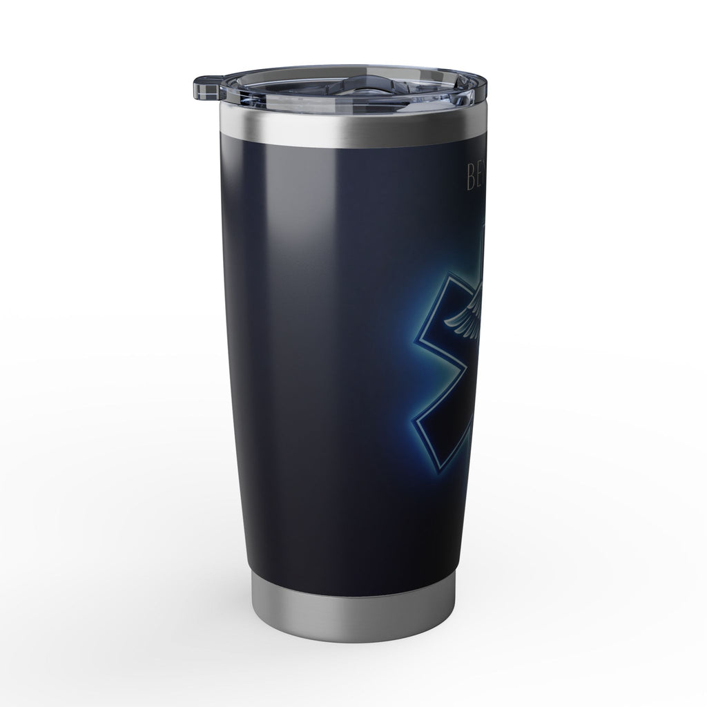 Personalized Paramedic/EMT Tumbler – 20 oz Stainless Steel Travel Mug with Custom Name, Glowing Star of Life Design