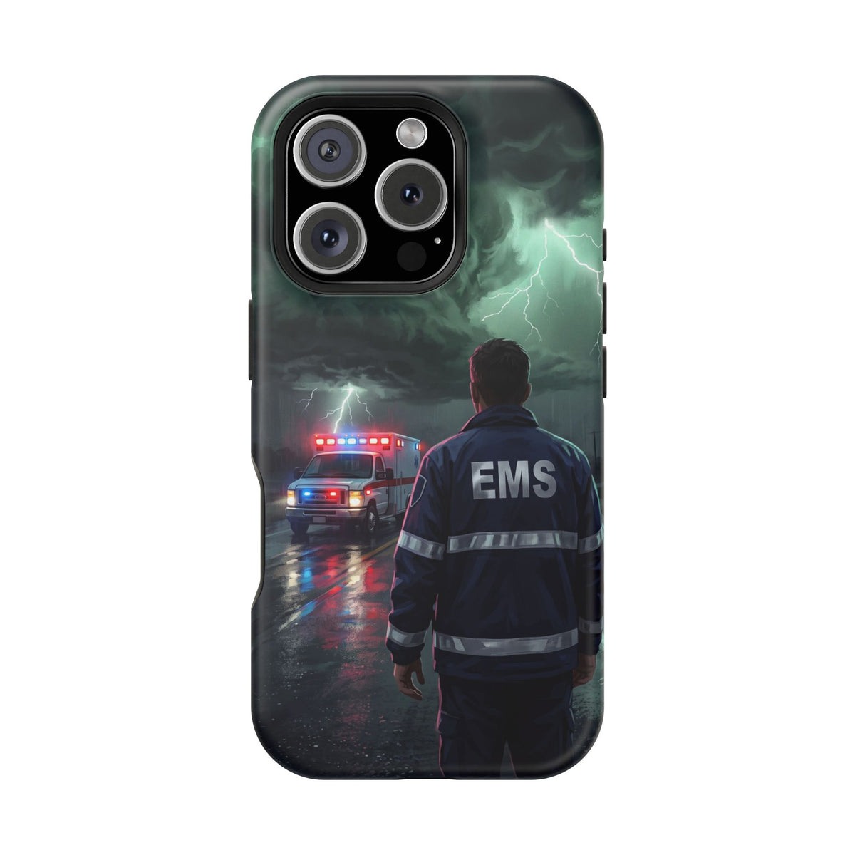 EMS Green Storm City Phone Case — Magnetic Wireless Charging Cover